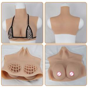 Prótesis de pecho artificial de cuello alto, para pacientes de cáncer de pecho, copa C de alta simulación, pechos realistas usables - Product Image 5