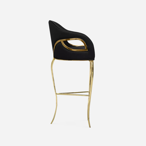 China Foshan Fabricante de muebles Marca italiana Moderno Minimalista Lujo <span class=keywords><strong>Chandra</strong></span> High Back Bar Taburete Precio asequible - Product Image 4