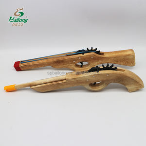 <span class=keywords><strong>Bailong</strong></span> — pistolet en bois, haute qualité, jouet, bande caoutchouc, tir, pour enfants, prix d'usine - Product Image 6