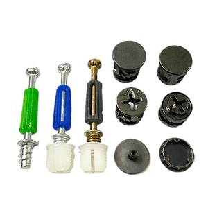 Conectores Decorativos para Muebles BOKE de 40/42 mm, Pernos de Leva Negros, Herrajes para Fijación de Muebles, Mini Pernos M6 - Product Image 1