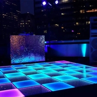Piste de danse lumineuse à LED de Dubaï, miroir 3D, piste de danse lumineuse à LED infinie, décorations lumineuses à LED