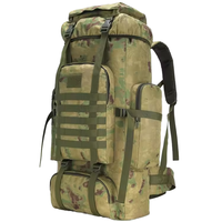 Sac à dos tactique imperméable en nylon camouflage avec fermeture éclair et fermoir, 36-56L, durable pour la randonnée, le camping, les voyages et les aventures en plein air