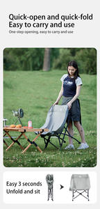 Nouvelle conception de chaise de plage pliante en aluminium ultralégère pour la détente en plein air, la sieste et le pique-nique - Product Image 5