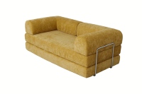 VERNSSY Modernes Modulares Quadratisches Kompressions-Sofabett-Set Edelstahl-Beine Schaumstoffgefüllt Stoff 5 Jahre Garantie Wohnzimmer