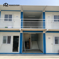 Bâtiment modulaire préfabriqué en conteneurs, maison en conteneurs à 2 étages, dortoir en conteneurs à monter soi-même pour l'extérieur
