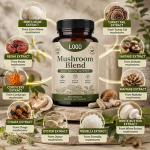Complément Alimentaire Biologique Multi-Champignons en Capsules – Améliore l'Immunité – Certifié – Durée de Conservation 24 Mois – Capacité de Bouteille Personnalisable - Product Image 2
