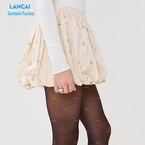 OEM Femmes Jupe Ceinture Élastique Haute Qualité Polyester Coton Strass Vêtements Personnalisés Vente en Gros - Product Image 4