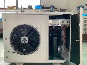 Unidad condensadora de congelador de refrigeración monobloque de instalación simple para almacenamiento de cámara frigorífica pequeña con compresor