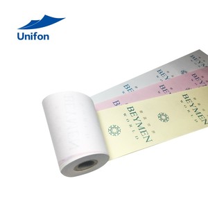 Venta caliente 75mm * 60mm caja registradora Pos/ATM papel <span class=keywords><strong>2</strong></span> capas rollos de papel de recibo térmico sin carbón - Product Image 6