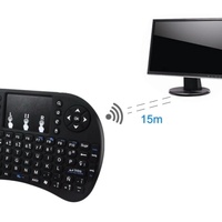 Clavier sans fil Rii I8 Mini 2.4G avec pavé tactile, rétroéclairage couleur, souris aérienne, télécommande rétroéclairée pour Android TV Box, Smart TV, PC