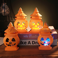 Lanterne LED Citrouille d'Halloween avec Crochet de Suspension, Lampe Citrouille Portable pour Fête d'Halloween, Décoration de Table à Domicile