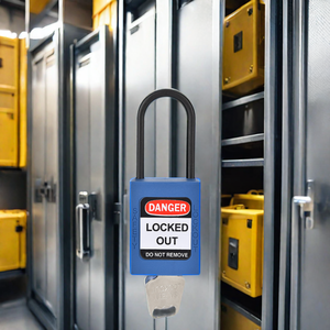 लोकप्रिय लोटो पैडलॉक प्लास्टिक लॉक बॉडी 38 मिमी कॉपर सिलेंडर नायलॉन शेकल स्टील शेकल सुरक्षा पैडलॉक - Product Image 3