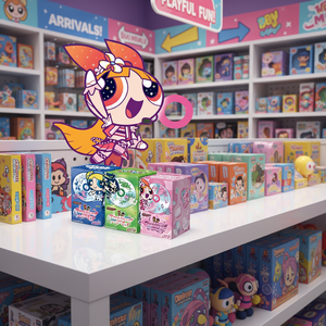 POWERPUFF GIRLS Blind Box verzamelkaartspel Anime personage schattige accessoires verjaardagscadeau exquisiete speelgoed papier X-element - Product Image 1