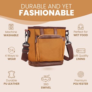 Échantillon gratuit, sac à friandises pour animaux de compagnie personnalisé, sac à collation, nylon Oxford, distributeur de sacs à déjections canines pour promenades, sac à déjections canines durable pour l'entraînement - Product Image 2