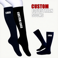 Chaussettes d'équitation au genou personnalisées haute performance chaussettes d'équitation minces et légères bottes antidérapantes de compression chaussettes équestres taille libre