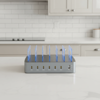 Nouvelle station de charge multi-ports USB C PD 6-en-1 120W, chargeur de bureau, socle avec séparateur amovible pour téléphone, tablette, petit ordinateur portable
