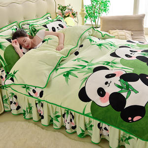 <span class=keywords><strong>Panda</strong></span> Print Großhandel Bettwäsche-Sets Flanell benutzer definierte Druck Bett bezug Designer Bettwäsche-Set - Product Image 2