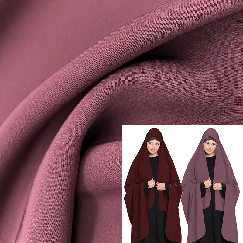 Premium Hijab Schal Chiffon Hijab Frau Schal Stoff 100% Polyester Wolle Chiffon formale schwarze Abaya Hijab Niqab Burka Stoff