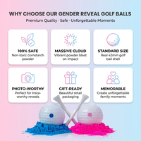 JCAY Ensemble de ballons de golf pour révélation du sexe, décorations en plastique rose et bleu pour bébé garçon ou fille, montage facile, diamètre 4,2 cm