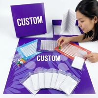 Juego de Mesa Educativo Personalizado Morado, OEM ODM, Cartucho de 1200g, Cartón Gris de 157g, Papel de Arte, Material Reciclable, Empaque Personalizado para