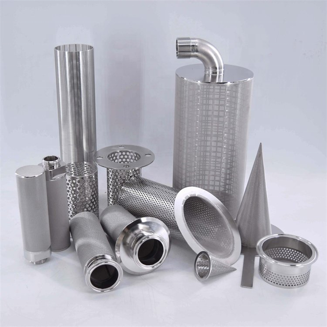 Custom Stainless Steel Mesh Filter Cartridge Perforated Metal Cylinder Tube for Industrial Liquid Air Oil Filtration System