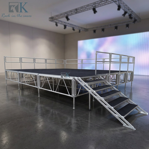 Aluminum <b>Frame</b> Stage Platform Adjustable Height 2m No Tools for Outdoor - Product Image 2