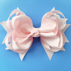 5.5 인치 사용자 정의 화이트 레드 핑크 블랙 다채로운 그로스 그레인 리본 활 머리 클립 귀여운 소녀 Bowknot 머리핀 머리핀 - Product Image 1