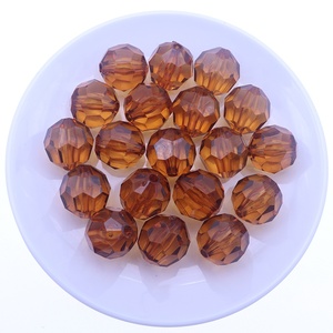 Rentay AFB003 16mm <strong>Black</strong> <strong>Round</strong> 32 Faceted Acrylic <strong>Beads</strong> for Kids Necklace Making - Product Image 2