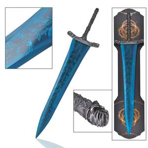 ดาบใหญ่ Dark Moon รุ่น MS 48 นิ้ว น้ำหนัก 3.7 กก. จากโรงงาน Elden Ring ดาบสองมือ แฟนตาซี ใบมีดสีน้ำเงิน 440ss สำหรับนักสะสม - Product Image 1