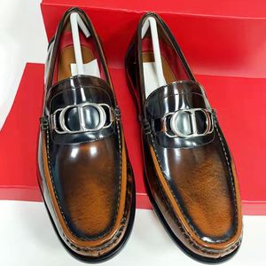 Mocasines de Hombre para Verano y Otoño, Estilo Británico, Zapatos de Cuero Vacuno, Diseño de Cubierta Suave, Casuales, Transpirables, Impermeables, Antideslizantes, con Aumento de Altura - Product Image 4