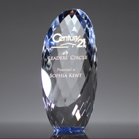 Exquise récompense en cristal rond personnalisable pour la reconnaissance académique et professionnelle