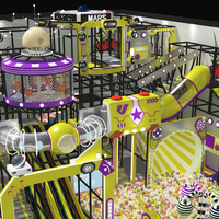Parque de juegos temático interior para niños con toboganes, piscinas de bolas y juegos recreativos en venta