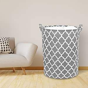 23-inch <b>Tall</b> (2 Pack) Extra Large <b>Laundry</b> <b>Basket</b> Storage Hamper Drawstring Waterproof Round Linen Collapsible Storage <b>Basket</b> - Product Image 5