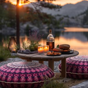 Thiền tầng vòng lớn gối chỗ ngồi Bộ nhớ bọt Bohemian Mandala vòng tròn đệm cho lò sưởi ngoài trời Yoga phòng khách - Product Image 6