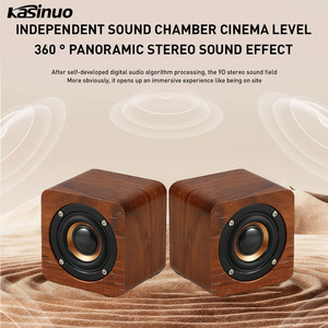 SHENZHEN regalo transfronterizo LOGO retro precio de fábrica El nuevo Q10 mini altavoz de madera Blue tooth portátil pequeño ESTÉREO - Product Image 2