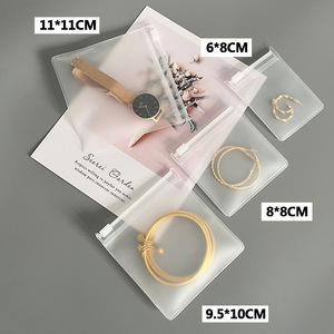 Custom Logo Frosted PVC Ziplock Jewellery Bag EVA Plastic Display for Earrings Bracelet and Glasses with Zipper - Product Image 3