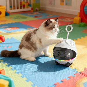 Cámara Móvil con Conexión Wifi para Mascotas, Diseño Clásico y Adorable, Juguete Interactivo con Plumas para Gatos, Monitor de Actividad - Product Image 3