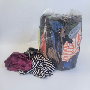 Trapos de algodón de colores surtidos de 1 kg, trapos de camiseta, trapos de tela recuperada, bolsa de trapos para limpieza - Product Image 1