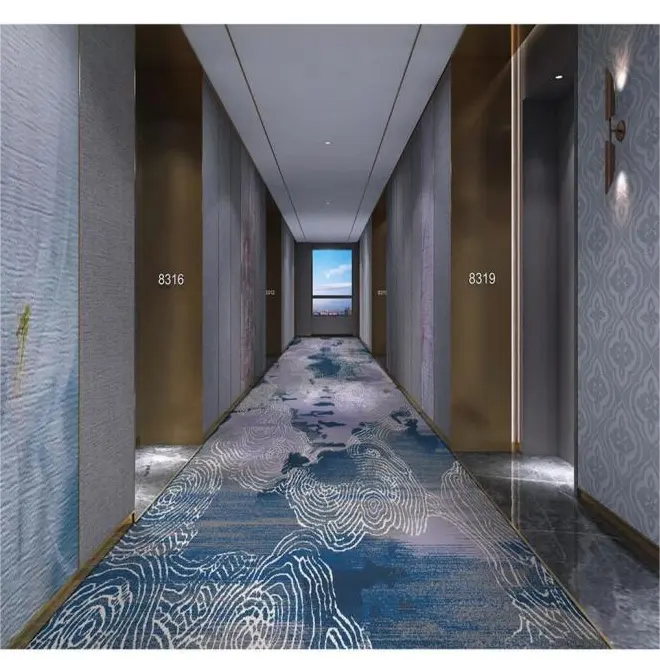 Luxury Hotel Decoration Corridor Hall Carpet Splicing Axminster Carpet 3D Printed Casino Theater Moquette Wall To Wall Carpet