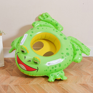 Bouée gonflable en forme de grenouille pour enfants de 0 à 5 ans, design cartoon, jouet flottant pour piscine - Product Image 1