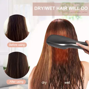 Escova de cabelo portátil multifuncional, escova de cabelo quente para alisar o cabelo, motor dc e poderoso, com ar quente e modelador de ar quente