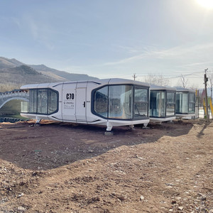 C70 <b>Prefab</b> <b>House</b> Sandwich Panel Modern Design Curved Shape Easy Installation Hotel Use - Product Image 1