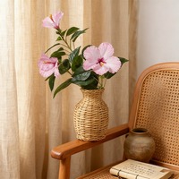 Décoration d'arche de mariage MSH avec des fleurs d'hibiscus artificielles pour hôtel