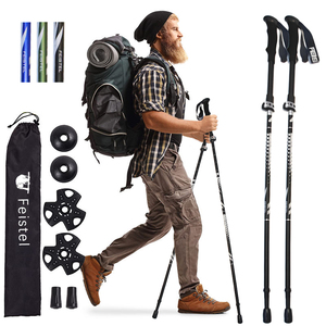Bastones de Trekking Plegables Feistel de 5 Secciones, Ligeros y de Plegado Rápido para Senderismo Alpino - Product Image 1