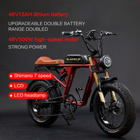 Vélo électrique Sworks Road E-Mountain 48V 750W 21 vitesses, pneus larges, cadre en alliage d'aluminium 20 pouces, moteur à moyeu arrière, batterie au lithium