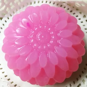 6 חלל פרח בצורת סיליקון DIY בעבודת יד סבון נר עוגת עובש עובש סיליקון שישה-חור פרח בצורת עוגה עובש אפייה פאן