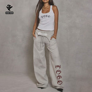 <span class=keywords><strong>Pantalon</strong></span> de survêtement ample pour femme F5769, coupe large, cordon de serrage, <span class=keywords><strong>taille</strong></span> <span class=keywords><strong>basse</strong></span>, imprimé graphique, streetwear, <span class=keywords><strong>pantalon</strong></span> baggy - Product Image 5