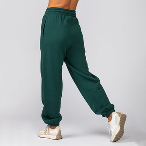<span class=keywords><strong>Pantaloni</strong></span> <span class=keywords><strong>Jogger</strong></span> Personalizzati da Donna Invernali in Felpa Garzata Tinta Unita con Vita Elastica e Polsini alla Caviglia Casual - Product Image 3