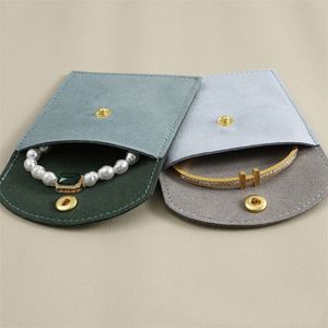 Bolsa de Joyería de Microfibra Guardidea con Combinación de Colores, Cierre a Presión en Contraste, Pequeño Estuche de Almacenamiento para Collares, Anillos, Pendientes y Relojes - Product Image 3