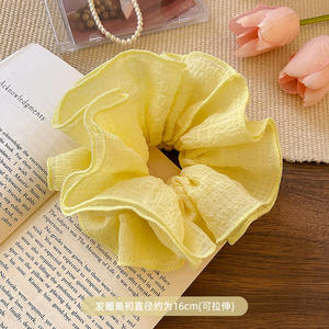 Populares Scrunchies de Doble Capa, Scrunchies Clásicos a Cuadros Extra Grandes, Lazos Elásticos para el Cabello Estilo Francés, Accesorios para el Cabello de Mujer - Product Image 3